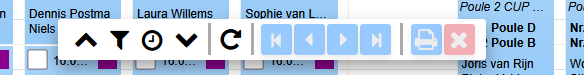 Bottom navigation bar of the tournament schedule